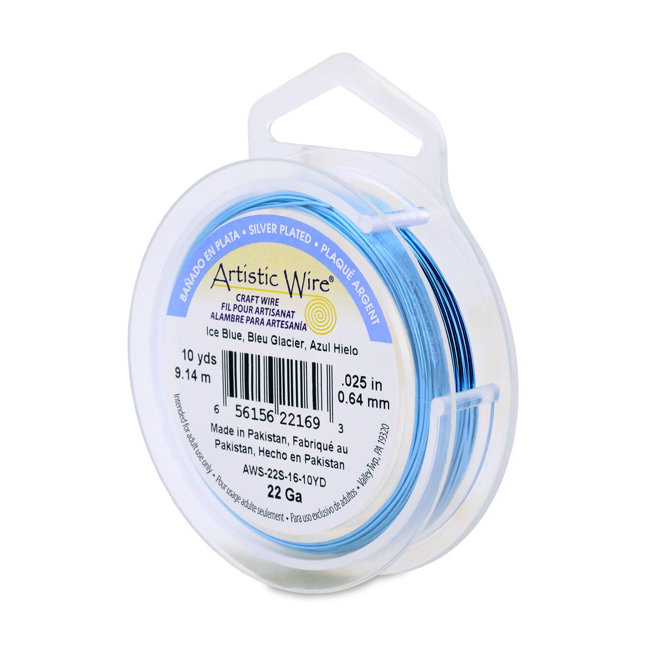 Artistic Wire® 22 Gauge Silver Plated Tarnish Resistant Colored Copper Craft Wire, 10yd.